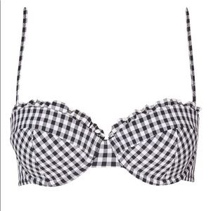 Topshop Gingham Check Bikini Top